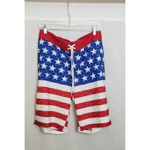Ocean + Coast Ocean Advantage Mens Swimwear Trunks Patriotic American Flag Large